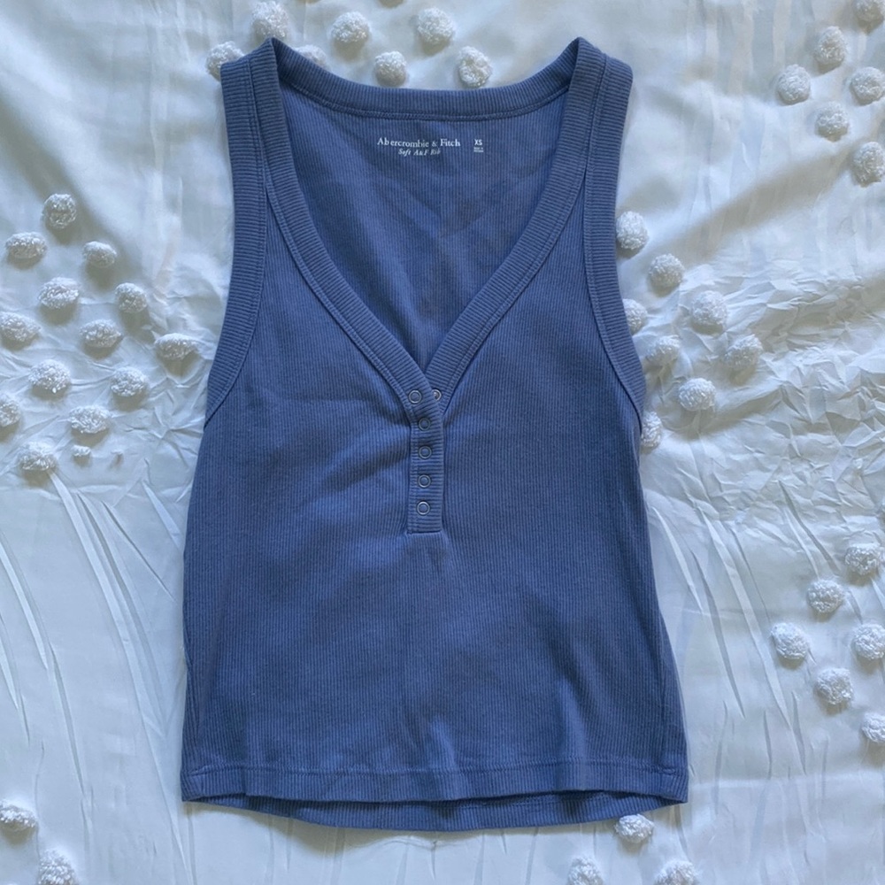 Abercrombie Blue Ribbed tank top